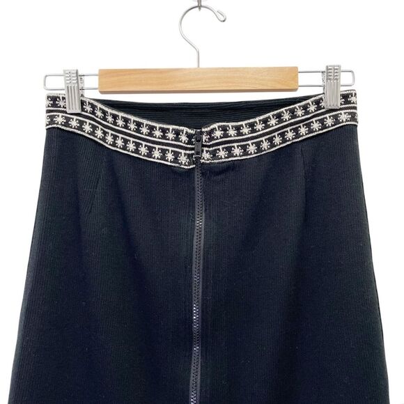 Vintage Dorothy Schoelen Black Ribbed Knit Sweater Skirt & Jacket Set Size 10 - Picture 13 of 16
